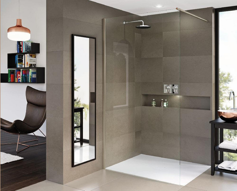 Matki One Shower Wet Room Panel With Hinge Panel 800mm  Junction 2 Interiors Bathrooms