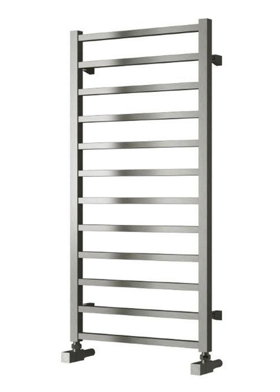 Reina Arden 500 X 500 Satin Stainless Steel Towel Radiator  Junction 2 Interiors Bathrooms