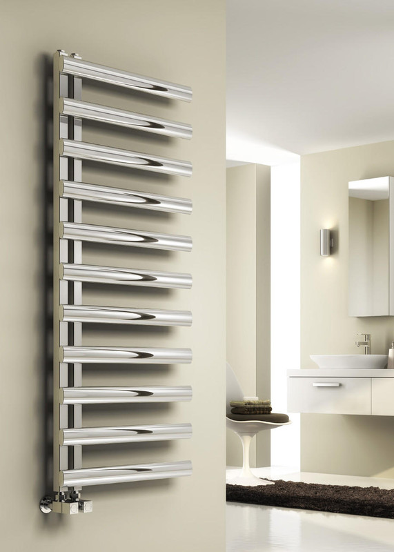 Reina Cavo 530 X 500 Polished Stainless Steel Towel Rail  Junction 2 Interiors Bathrooms