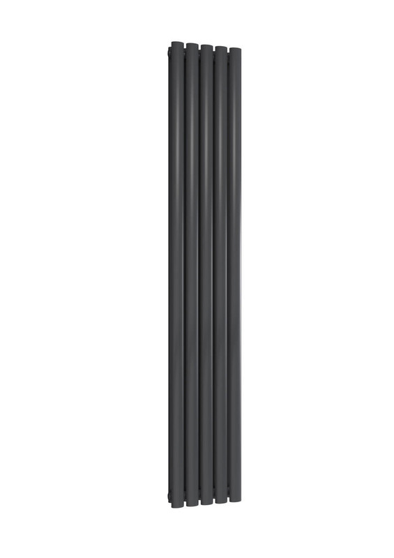 Reina Neval Vertical Aluminium Radiator 1800 X 286 Double Anthracite  Junction 2 Interiors Bathrooms