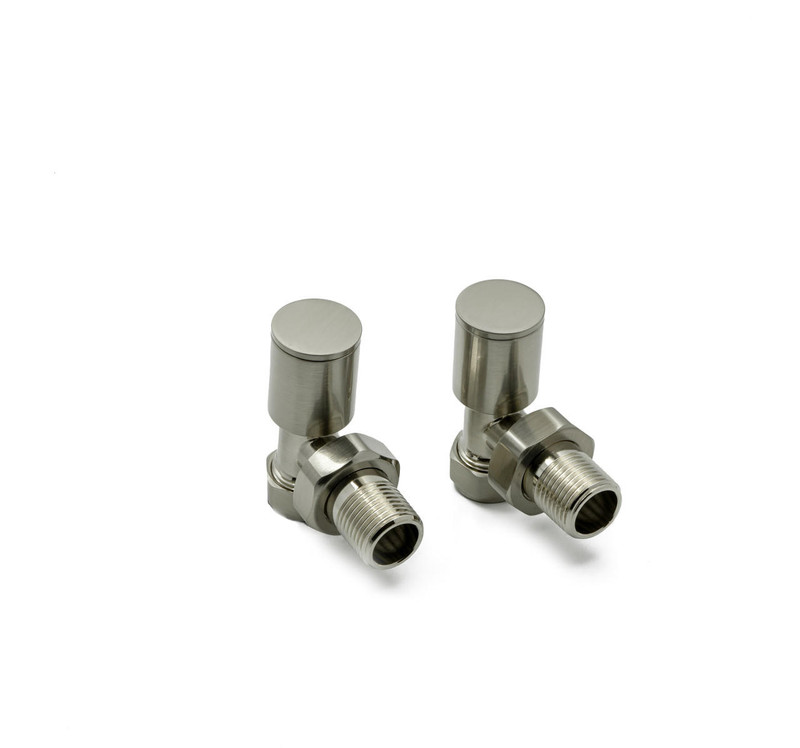 Reina Portland Angled Polished  Radiator Valves  Junction 2 Interiors Bathrooms