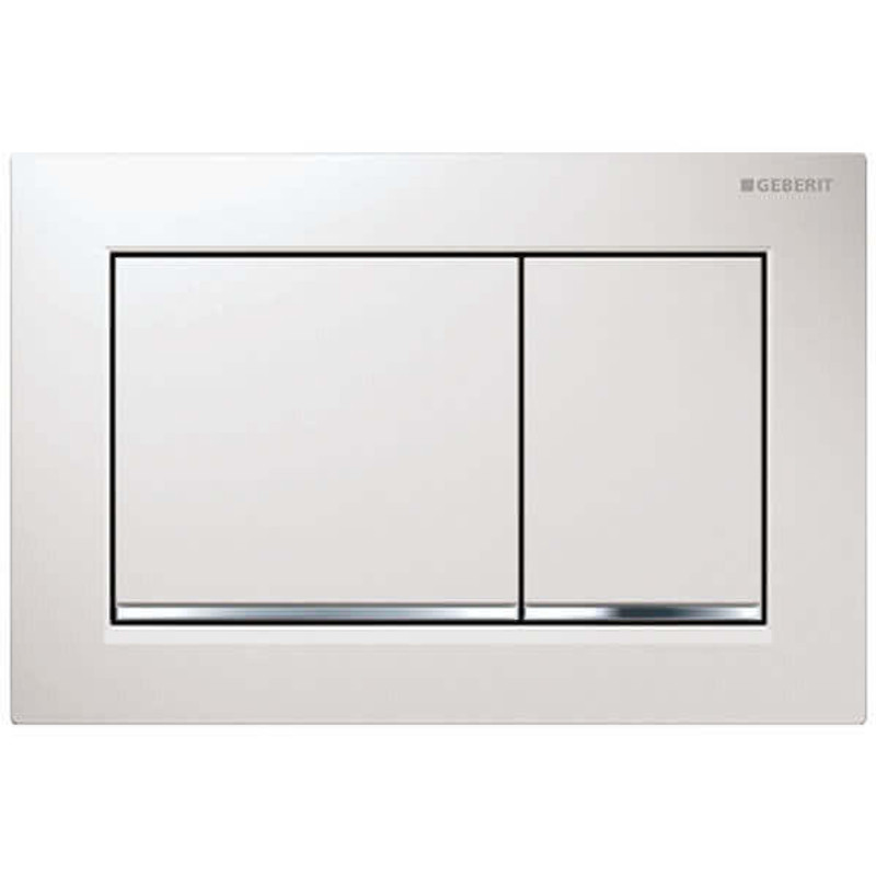 Geberit Flush Plate Omega30 For Dual Flush - Gloss/Matt Chrome Plated  Junction 2 Interiors Bathrooms