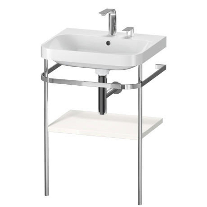 Duravit Metal Console With Happy D.2 Plus Basin 850x575x490mm, FS  Junction 2 Interiors Bathrooms