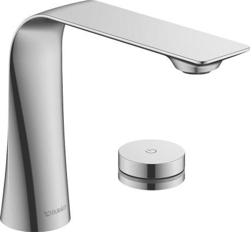 Duravit D.1 2-Hole Electric Basin Mixer With Built-in Power Supply  Junction 2 Interiors Bathrooms