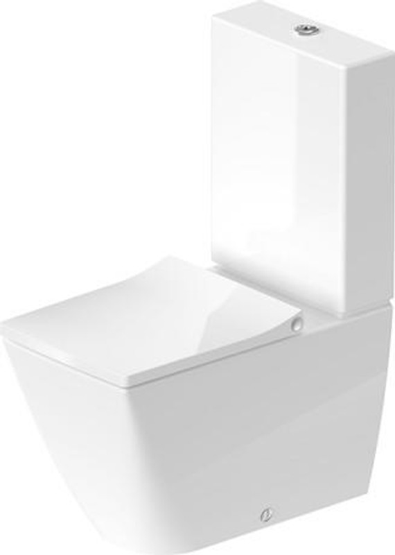 Duravit Close Couple Toilet 650mm Viu, Rimless, Outl.Vario  Junction 2 Interiors Bathrooms