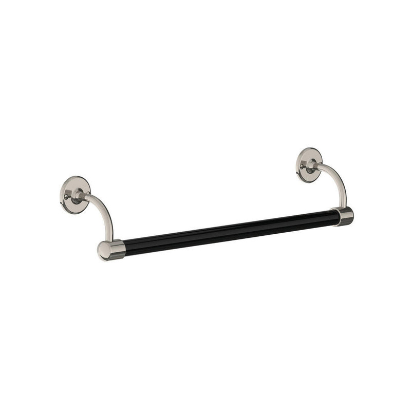  Lefroy Brooks Classic 508mm Large Bore Black Stove Enamelled Towel Rail 