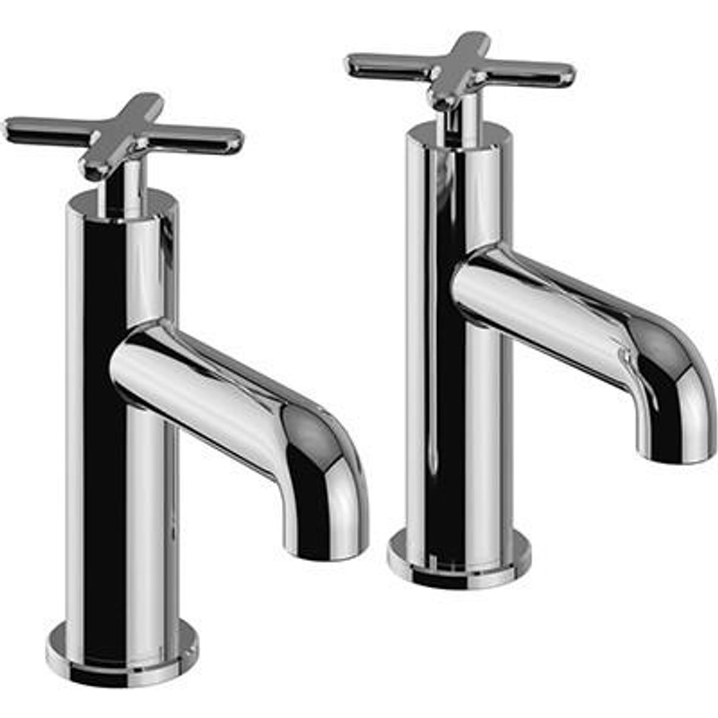  Heritage Salcombe Basin Pillar Taps Chrome 