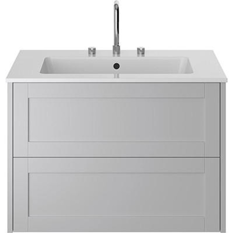  Heritage Lynton 800mm Wall Hung Bathroom Vanity - Dove Grey 