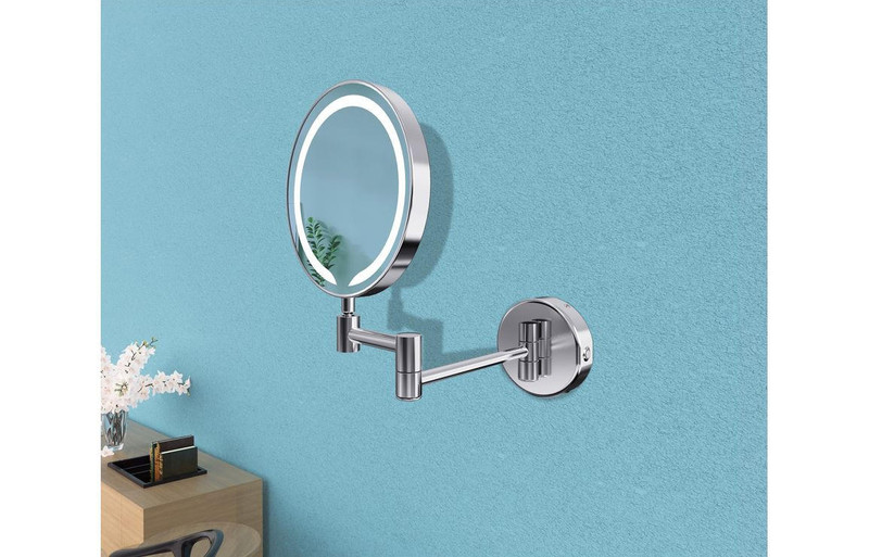 Serenity Round LED Cosmetic Bathroom Mirror - Chrome  Junction 2 Interiors Bathrooms