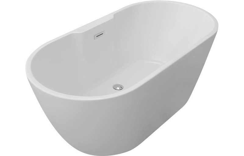 SereneOval Freestanding Bath - White 1550x745x580mm No Tap  Junction 2 Interiors Bathrooms