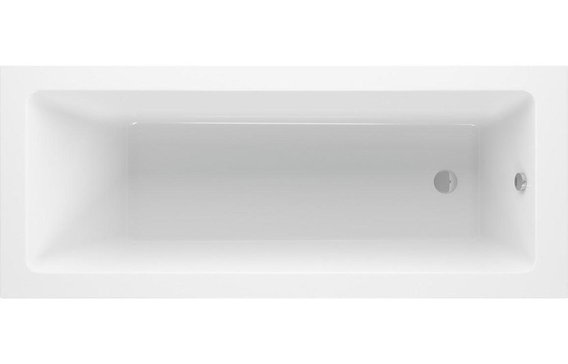 BlissfulFlow Square Single End Bath 1500x700x550mm No Tap Hole with legs  Junction 2 Interiors Bathrooms
