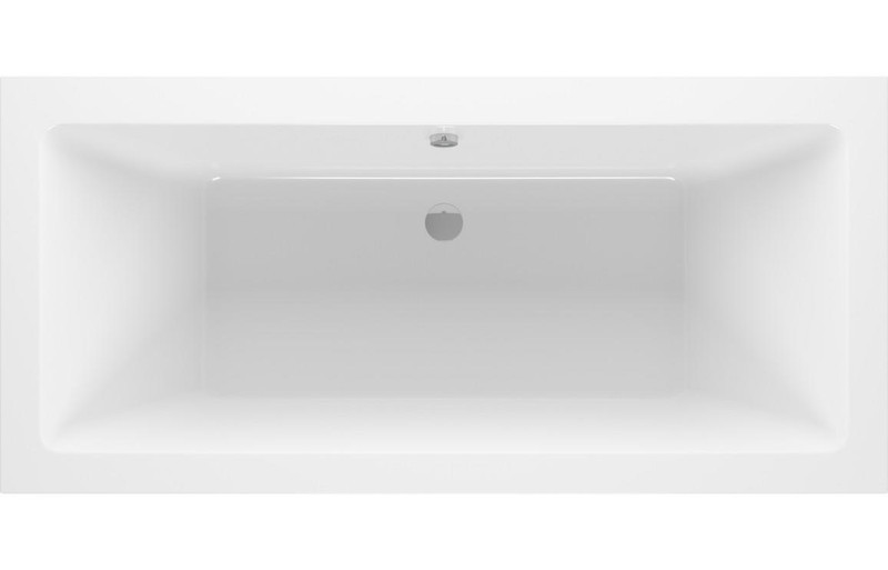 BlissfulFlow Square Double End Bath SUPERCAST 1700x700x550mm No Tap Hole Bathtub with legs  Junction 2 Interiors Bathrooms