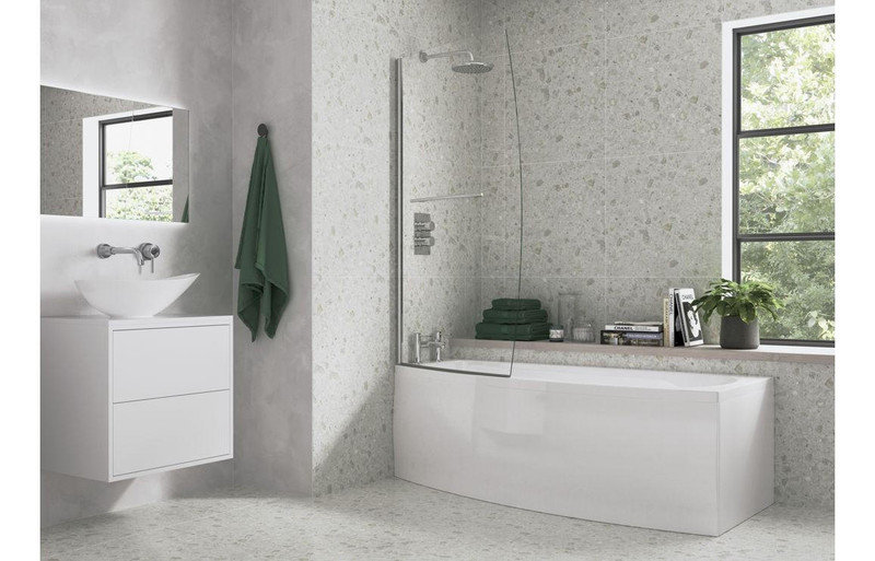 Retreat Space Saving Bath 1700x740x560mm No Tap Hole Bathtub with legs  Junction 2 Interiors Bathrooms