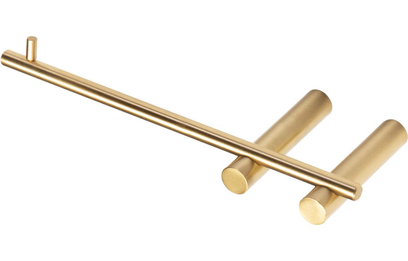 Toscana Toilet Roll Holder - Brushed Brass  Junction 2 Interiors Bathrooms