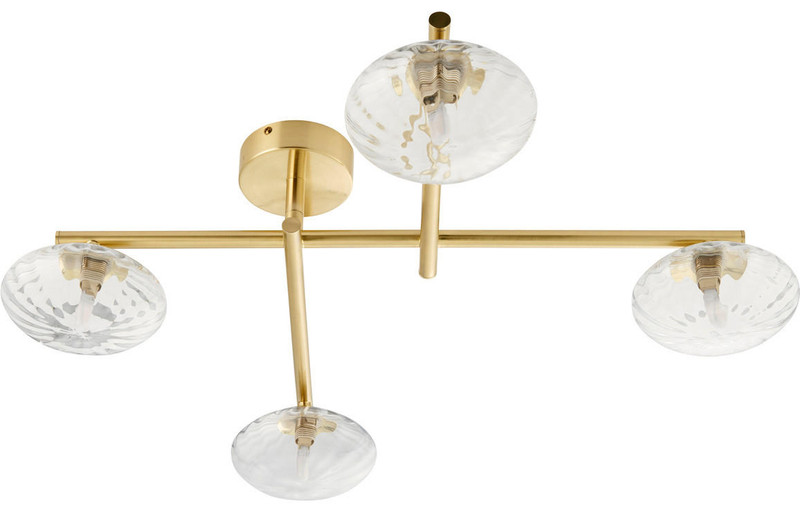 Tres Chic Ceiling Light - Brushed Brass  Junction 2 Interiors Bathrooms