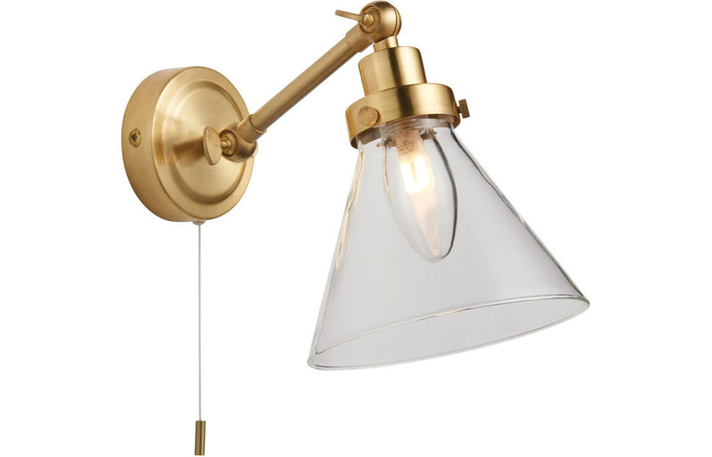 Mazar Wall Light - Brushed Brass  Junction 2 Interiors Bathrooms