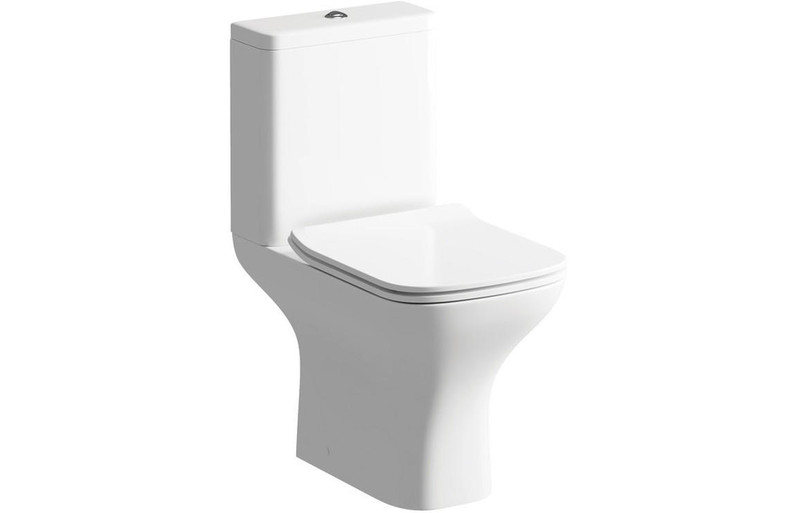 Sylva Short Projection Close Coupled Open Back WC Toilet & Slim Soft Close Seat  Junction 2 Interiors Bathrooms