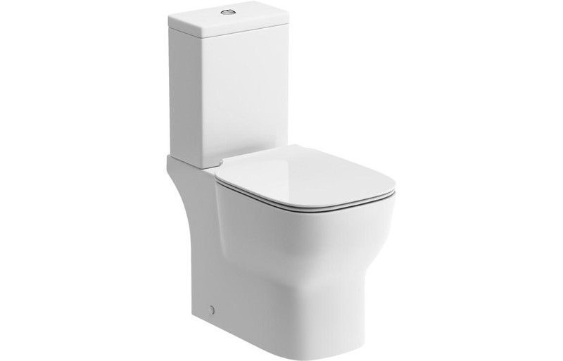 Scilla Close Coupled Open Back WC Toilet & Soft Close Seat  Junction 2 Interiors Bathrooms