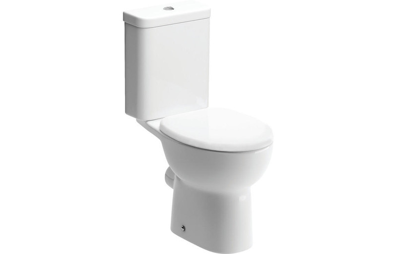 Positano Close Coupled Open Back WC Toilet & Soft Close Seat  Junction 2 Interiors Bathrooms