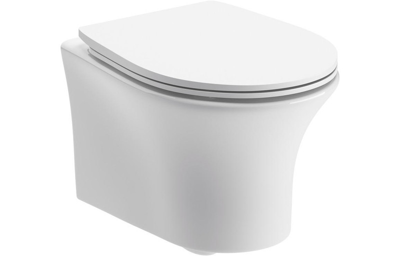 Petrovac Rimless Wall Hung WC Toilet & Soft Close Seat  Junction 2 Interiors Bathrooms