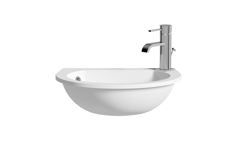 Space Saver 490x355mm 1 Tap Hole Semi Recessed Basin  Junction 2 Interiors Bathrooms