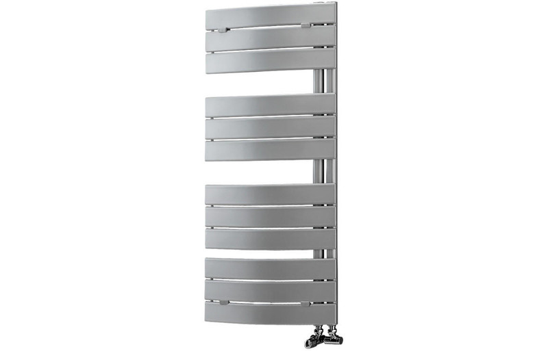 J2 Bathrooms Glen Curved Panel Bathroom Ladder Radiator (550x1080x49mm) - Chrome JTWO102998 