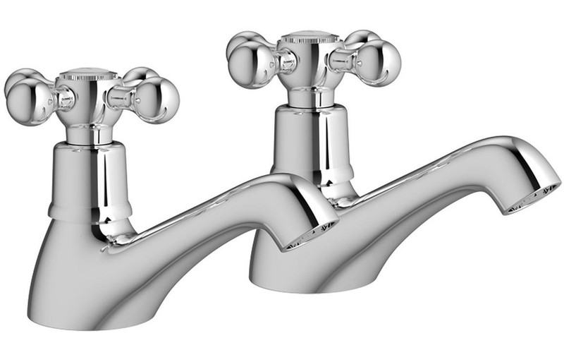 J2 Bathrooms Saimaa Basin Pillar Taps - Chrome JTWO105751 