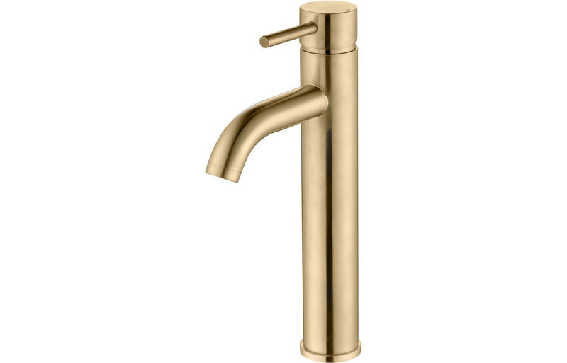 J2 Bathrooms Kuang Tall Basin Mixer - Brushed Brass JTWO105806 