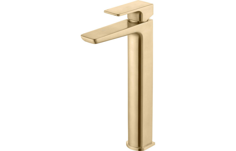 J2 Bathrooms Batu Tall Basin Mixer - Brushed Brass JTWO105812 