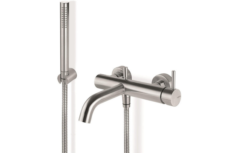  Vema Tiber Wall Mounted Bath Shower Mixer - Stainless Steel DITB1068 