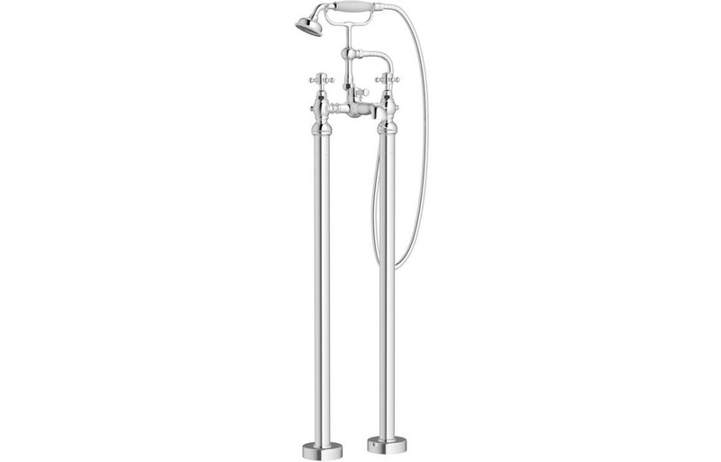 J2 Bathrooms Thale Floor Standing Bath Shower Mixer & Shower Kit - Chrome JTWO105780 