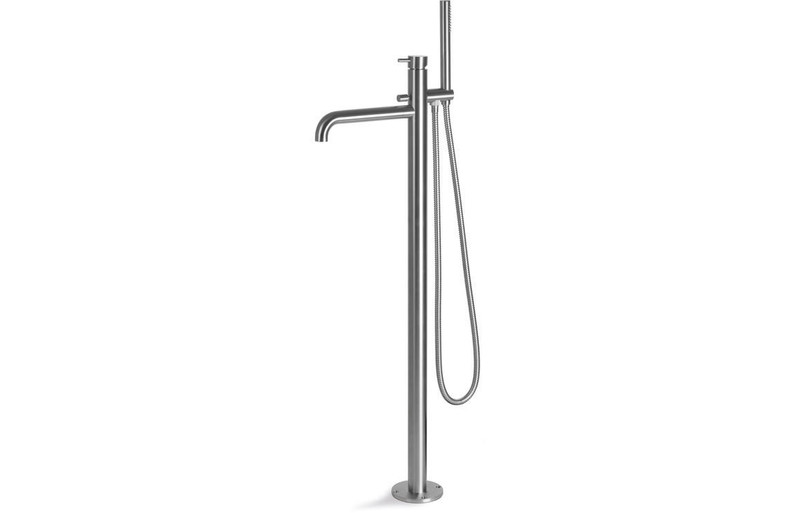  Vema Tiber Floor Standing Bath Shower Mixer - Stainless Steel DITB1066 