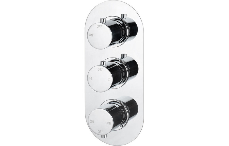 J2 Bathrooms Ara Thermostatic Three Outlet Triple Shower Valve JTWO105843 