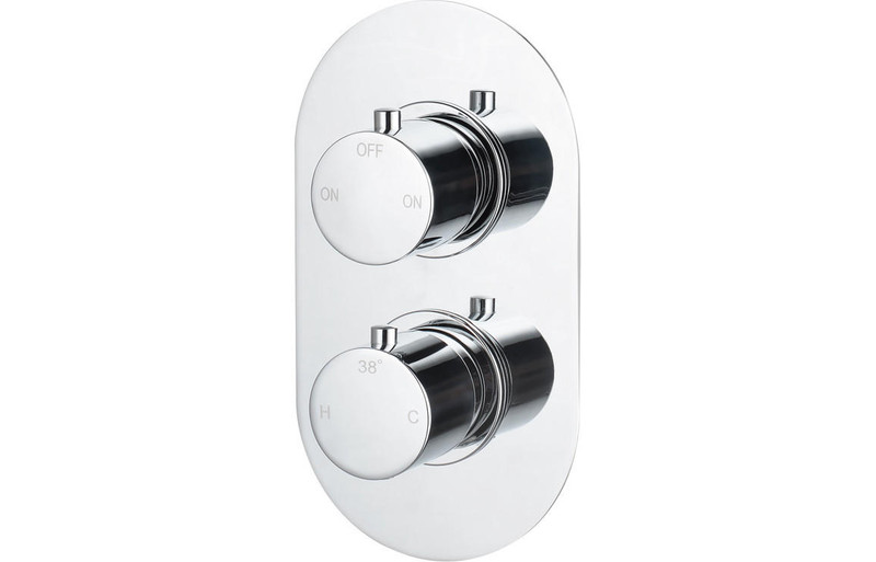 J2 Bathrooms Ara Thermostatic Two Outlet Twin Shower Valve JTWO105837 