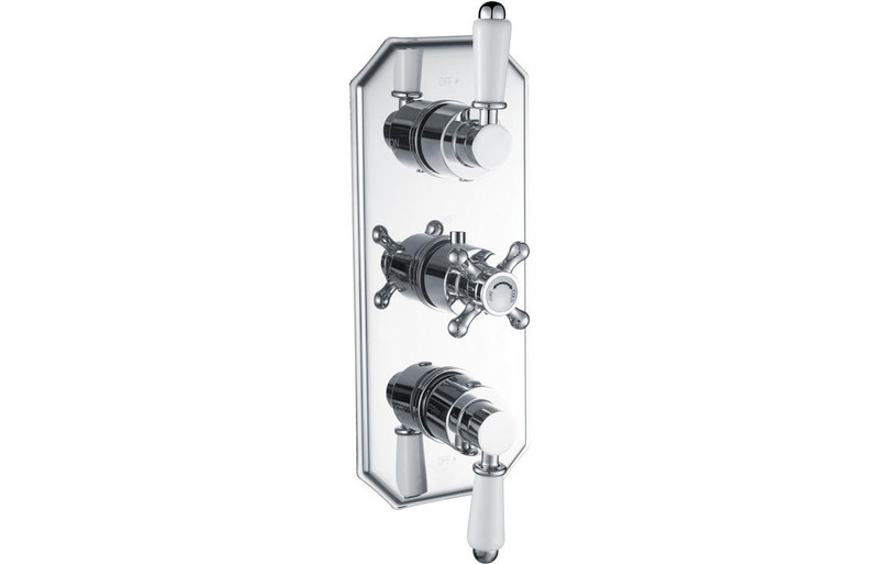 J2 Bathrooms Carina Traditional Lever Thermostatic Two Outlet Shower Valve JTWO105882 