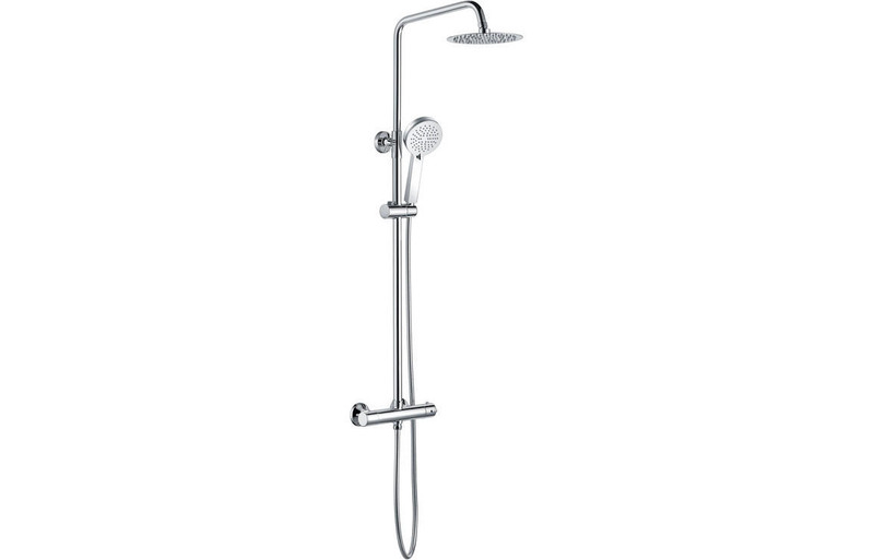 J2 Bathrooms Ursa Thermostatic Bar Mixer with riser & Overhead Kit JTWO105832 