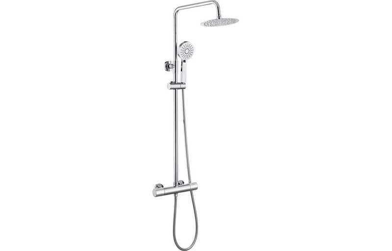 J2 Bathrooms Venatici Cool-Touch Thermostatic Mixer Shower with riser & Overhead Kit JTWO105830 