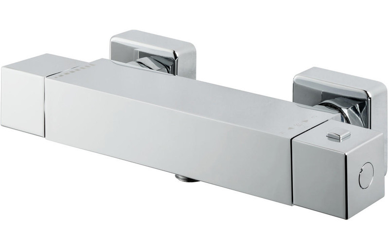  Vema Square Exposed Single Outlet Thermostatic Shower Bar Valve DICM0494_J2 