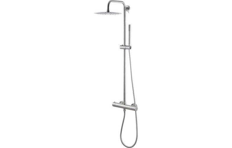  Vema Thermostatic Exposed Shower Shower Column with Fixed Head & Riser - Stainless Steel DICM0520_J2 