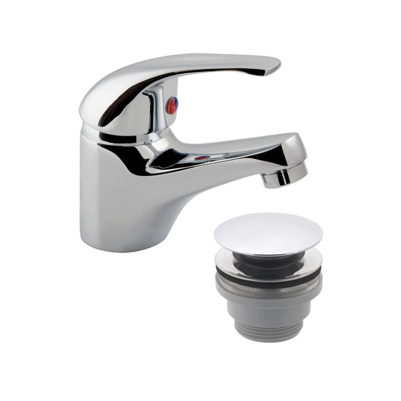  VADO Matrix Mono Basin Mixer + Universal Basin Waste AX-MAT-100/CC-CP 