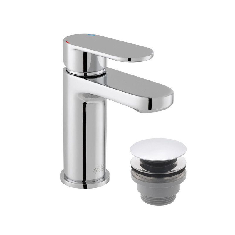  VADO Metiz Mono Basin Mixer + Push Basin Waste AX-MET-100/CC-CP 