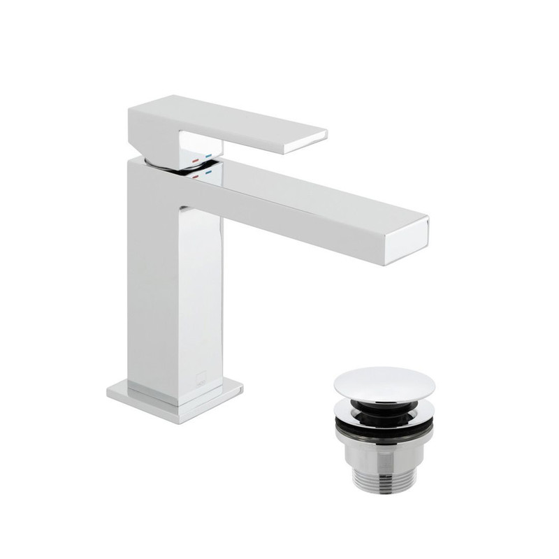  VADO Notion SlimlineMono Basin Mixer Smooth Bodied Single Lever Waste NOT-200/CC-C/P 