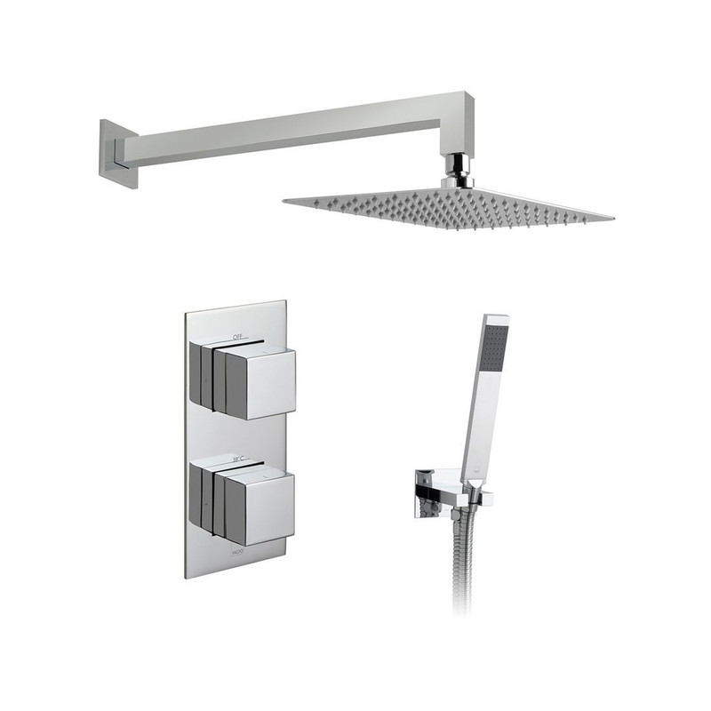  VADO Tablet Notion Vertical Shower Thermostatic Valve With Head And Shower Kit TAB-1721/NOT-CP 