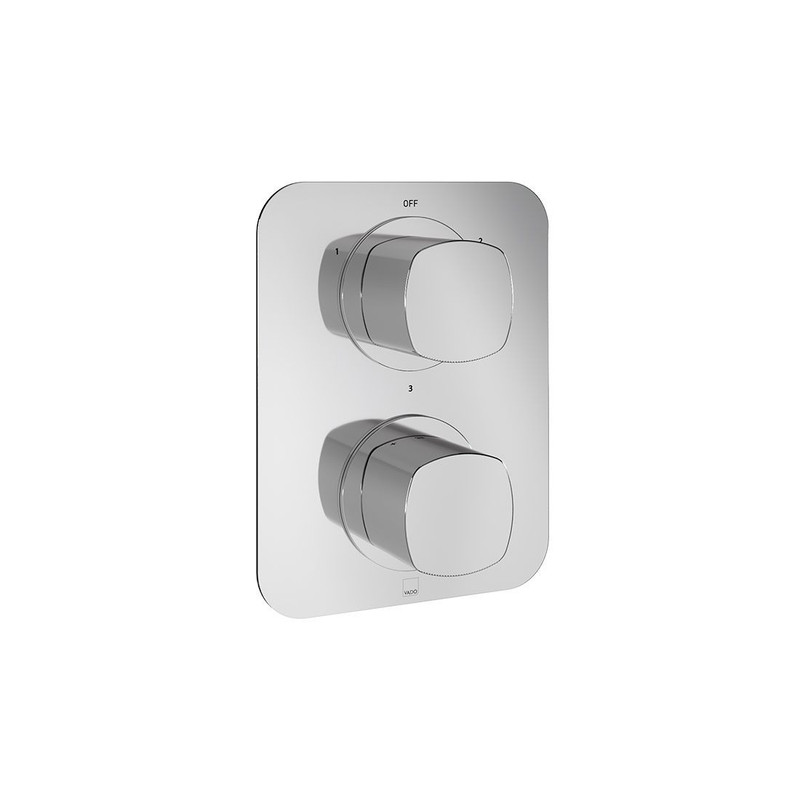  VADO Cameo Traditional 3 Outlet 2 Handle Concealed Thermostatic Valve CAM-148D/3-CP 