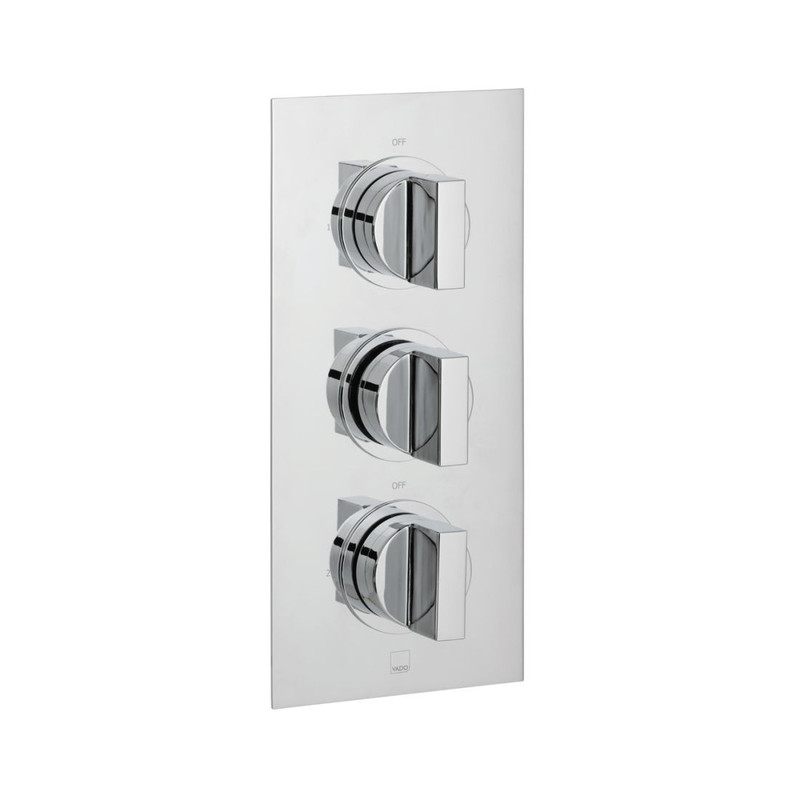 VADO Notion 2 Outlet 3 Handle Thermostatic Shower Valve NOT-128D/2-C/P 