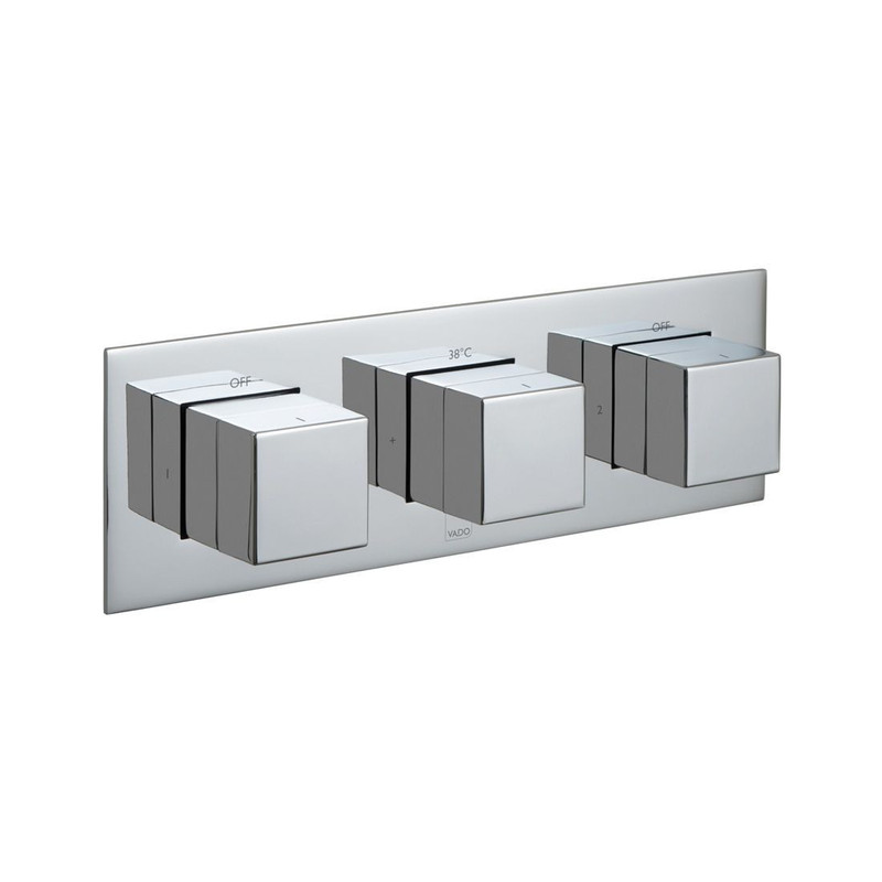 VADO Tablet Notion Horizontal Concealed Valve -  Wall Mounted TAB-128/2-H-NOT-CP 