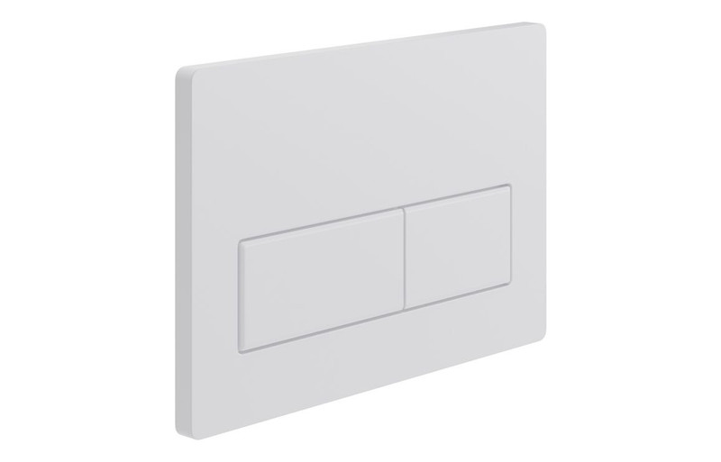 J2 Bathrooms Rectangle Push Button Flushplate - White JTWO109025 