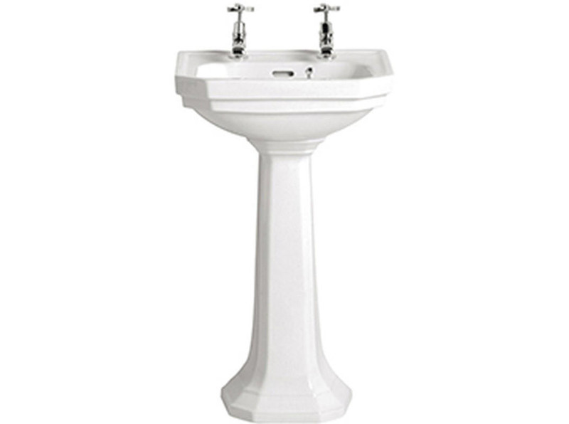 Heritage Granley Deco Cloakroom Basin 2 Tap Holes  Junction 2 Interiors Bathrooms