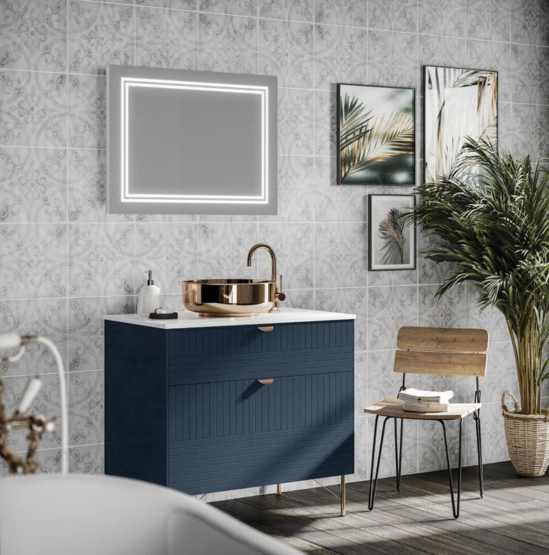 HIB Bathroom Boundary 50 Mirror H70 x W50 x D5.6cm  Junction 2 Interiors Bathrooms