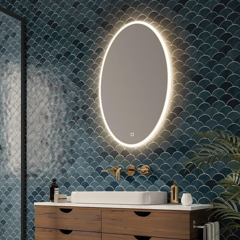 HIB Bathroom Arena Oval Bathroom Mirror  Junction 2 Interiors Bathrooms